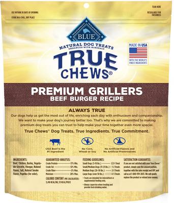 True Chews Beef Burger Recipe Dog Treats, 10-oz bag