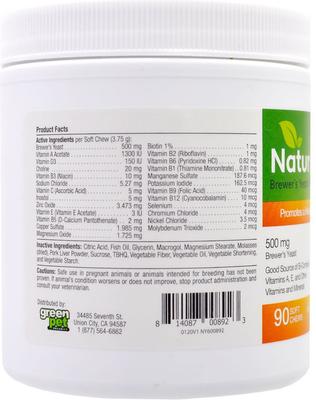 Suplemento masticable suave Green Pet Organics para perros y gatos, 90 unidades