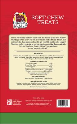 Golosinas masticables suaves con sabor a pollo para perros, bolsa de 16 oz