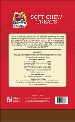 Golosinas masticables suaves con sabor a carne para perros, bolsa de 16 oz