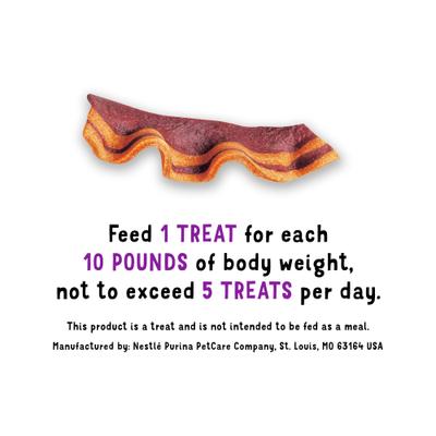 Strips Bacon & Cheese Flavor Dog Treats, 6-oz