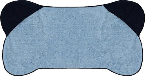 Bone Shaped Microfiber Bath Towel with Pockets, Blue