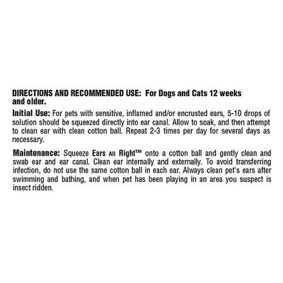 Ears All Right Dog & Cat Gentle Cleaning Lotion, 4-fl oz bottle