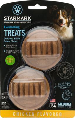 Everlasting Chicken Flavored Dental Dog Treats, Medium, 2 count