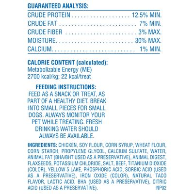 Taco Minis Beef Flavor Dog Treats, 4.5-oz bag, case of 6