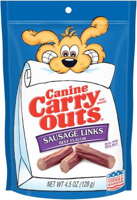 Sausage Links Beef Flavor Dog Treats, 22.5-oz bag, case of 6