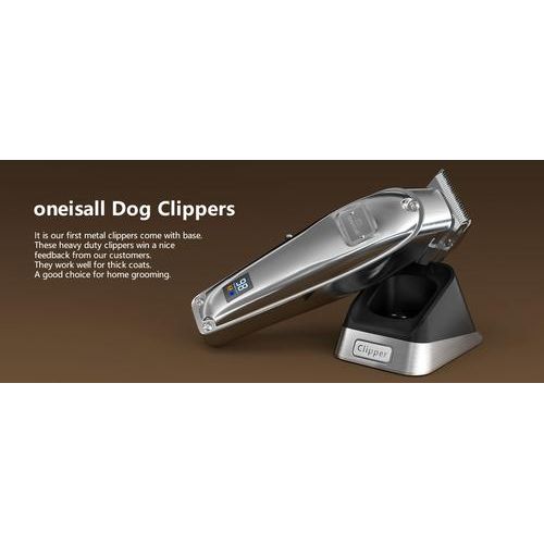 K52NTS Cordless 2-Speed Pet Hair Grooming Clipper for Thick Heavy Coats, Silver