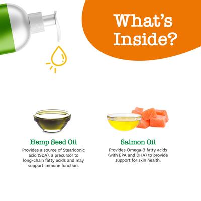 Bundle: Zesty Paws All Ages Calming Bites Behavior Bacon Flavor Cat Supplement, 60 count + Zesty Paws Hemp Elements Salmon Flavored Omega Oil + Hemp Dog & Cat Supplement, 32-oz bottle