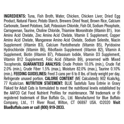 Comida húmeda para gatos Tastefuls Natural Flaked Tuna Entree, lata de 3 oz, caja de 12