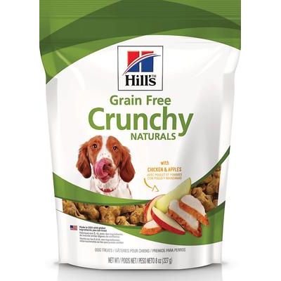 Premios para perros Crunchy Naturals sin cereales con pollo y manzana, bolsa de 8 oz