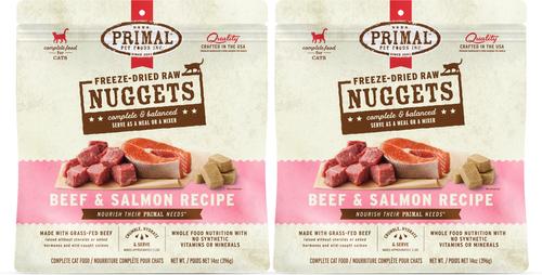Beef & Salmon Formula Nuggets Grain-Free Raw Freeze-Dried Cat Food, 14-oz bag