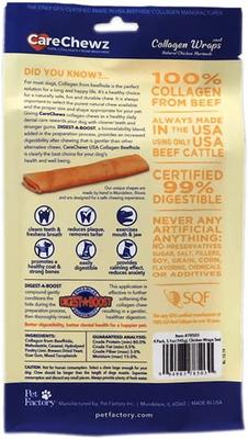 CareChewz Collagen 6 to 7-inch Small Wraps Chicken Flavored Chewy Dog Treats, 4 count