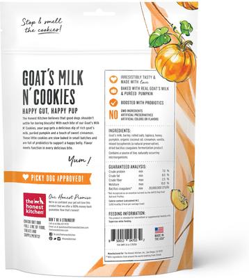 Bundle: Variety Pack - The Honest Kitchen Goat's Milk N' Cookies Slow Baked with Blueberries & Vanilla Dog Treats, 8-oz bag, Peanut Butter & Honey & Pumpkin Flavors