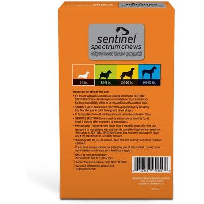 Masticables para perros, 2-8 libras, (caja naranja), 12 masticables (suministro para 12 meses)
