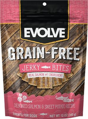 Salmon & Sweet Potato Recipe Jerky Bites Grain-Free Dog Treats, 12-oz bag