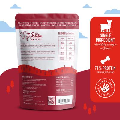 Galletas de carne de res entera, golosinas naturales de un solo ingrediente para perros, 3.5 oz, caja de 4