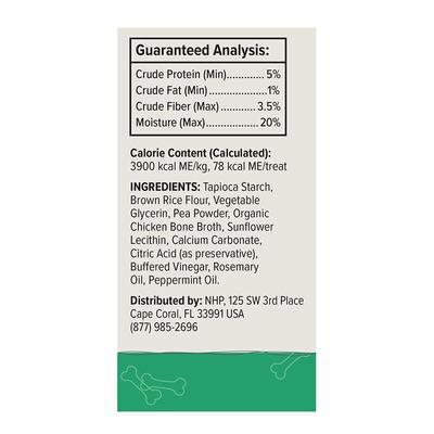 Golosinas dentales pequeñas para perros Gentle Chew Bone sin cuero crudo, 12 unidades