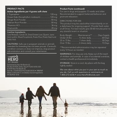 Comfort Calm - Masticables blandos con sabor a pollo, suplemento calmante para perros, 30 unidades