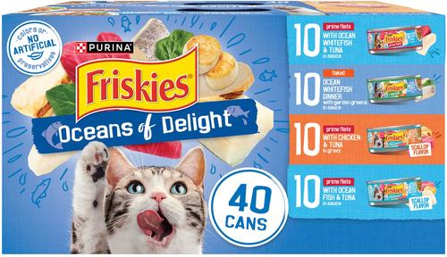 Oceans of Delight Variety Pack Canned Cat Food, 5.5-oz can, case of 48