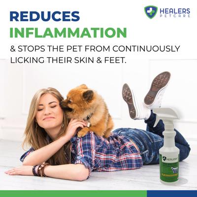 Solución para el cuidado de la piel y el pelaje en aerosol para perros y gatos, botella de 16 onzas líquidas