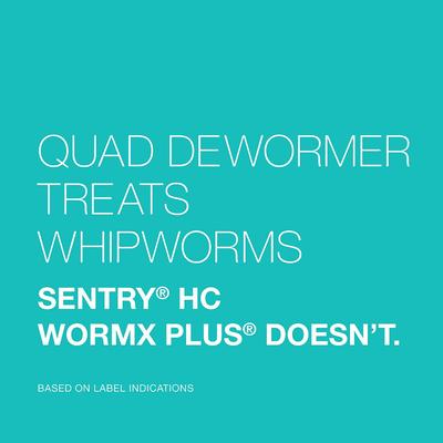 Quad Dewormer for Hookworms, Roundworms, Tapeworms & Whipworms for Medium Breed Dogs, 2 count