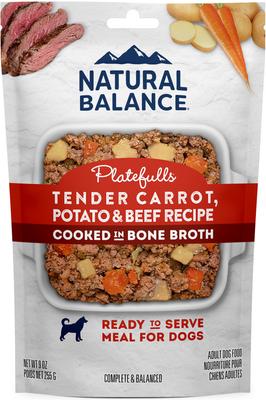 Comida húmeda para perros Platefulls con receta sabrosa de pato y calabaza, bolsa de 9 oz, caja de 12