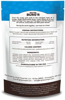 Golosinas para perros a base de plantas Better Burg'r, bolsa de 6 oz