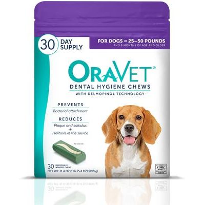 Paquete: OraVet Higiene para perros extra pequeños + Masticables dentales para perros medianos