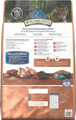 Wilderness Large Breed Puppy High Protein Natural Chicken & Wholesome Grains Dry Dog Food, 24-lb bag