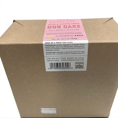 Natural Peanut Butter Flavored Pink Birthday Cake Crunchy Dog Treats, 1 count