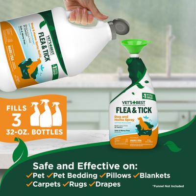 Flea & Tick Dog & Home Cotton Spice Scent Natural Refill Spray for Dogs, 96-fl oz bottle