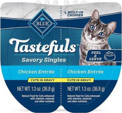 Tastefuls Savory Singles Chicken Entrée Cuts in Gravy Adult Cat Food, 2.6-oz cup, case of 24