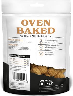 Galletas crujientes horneadas sin cereales con receta de mantequilla de maní para perros, bolsa de 8 oz