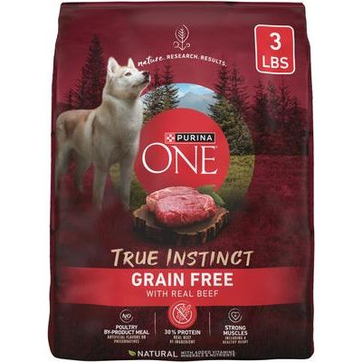 Alimento seco para perros Natural True Instinct sin cereales con carne de res real, bolsa de 6 lb