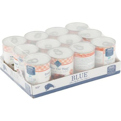 Comida enlatada para perros Turkey Day Feast, recetas sin cereales favoritas de la familia, 12 onzas, caja de 12