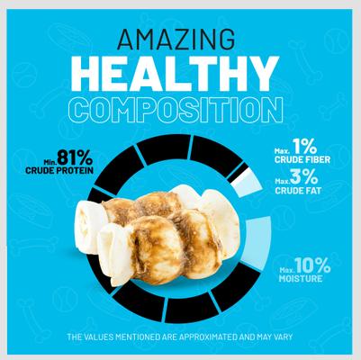 5-6-in Cheek Roll Chicken Wrapped Dog Natural Chew Treat, 10 count