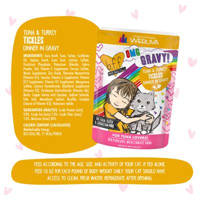 Bundle: BFF Tuna & Chicken Charm Me Dinner in Gravy + Tuna & Turkey Tickles Dinner in Gravy Wet Cat Food Pouches