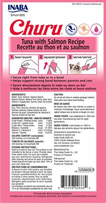 Bundle: Variety Pack - Inaba Churu Grain-Free Tuna with Scallop Puree Lickable Cat Treat, 0.5-oz tube, pack of 4, Tuna with Scallop & Tuna with Chicken Flavors