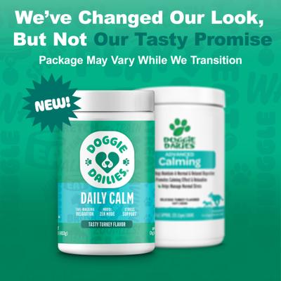 Suplemento masticable suave calmante con sabor a pavo para perros, 225 unidades