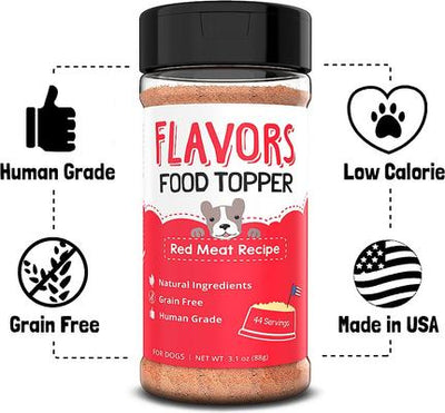 Red Meat Recipe Grain-Free Dog Food Topper & Treat Mix, 3.1-oz bottle
