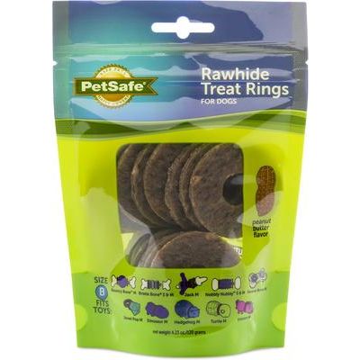 Golosinas para perros Busy Buddy Natural Rawhide Rings, tamaño B