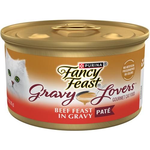Comida húmeda para gatos Gravy Lovers Chicken Feast Pate, lata de 3 oz, caja de 24