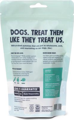 Galletas de callos de bisonte para perros, deshidratadas al aire, de un solo ingrediente y con alto contenido proteico, bolsa de 2.5 oz