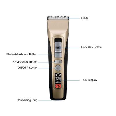 P950 Rechargeable Five-Level Speed Regulation Seat Pet Hair Grooming Clippers, Gold