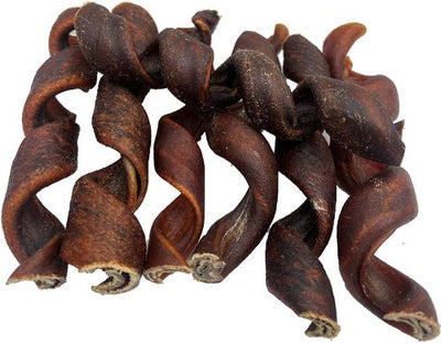 Golosinas para perros con colágeno, de 15 cm, en forma de palito rizado natural