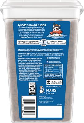 Classic Savory Salmon Flavor Crunchy & Soft Cat Treats, 30-oz tub