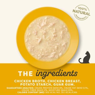 Comida húmeda enlatada para gatos con ingredientes limitados de pechuga de pollo en salsa, lata de 2.47 oz, caja de 24