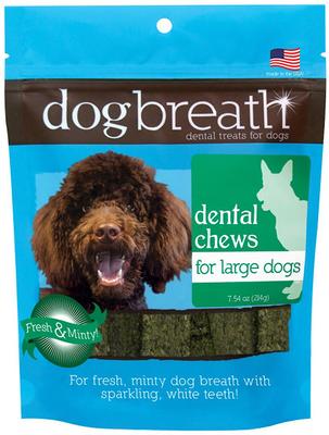 Golosinas dentales con sabor a menta para perros grandes, 15 unidades