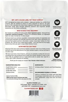 Golosinas liofilizadas de carne de res y romero para perros y gatos, bolsa de 3 oz