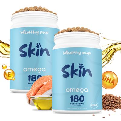 Omega Soft Chews Skin & Coat Supplement for Dogs, 180 Count